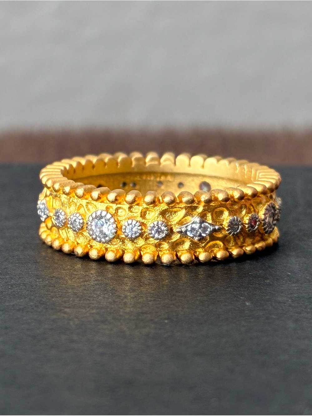 Freida Rothman Bezel Stack Ring Sz 7